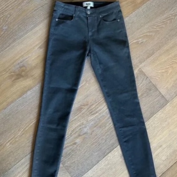 PAIGE Verdugo Ankle Jeans – Sterling Dark Coated – Size 25 - Picture 2 of 10